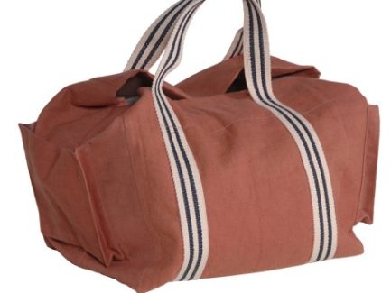 Canvas Bag With Blue Striped Handles