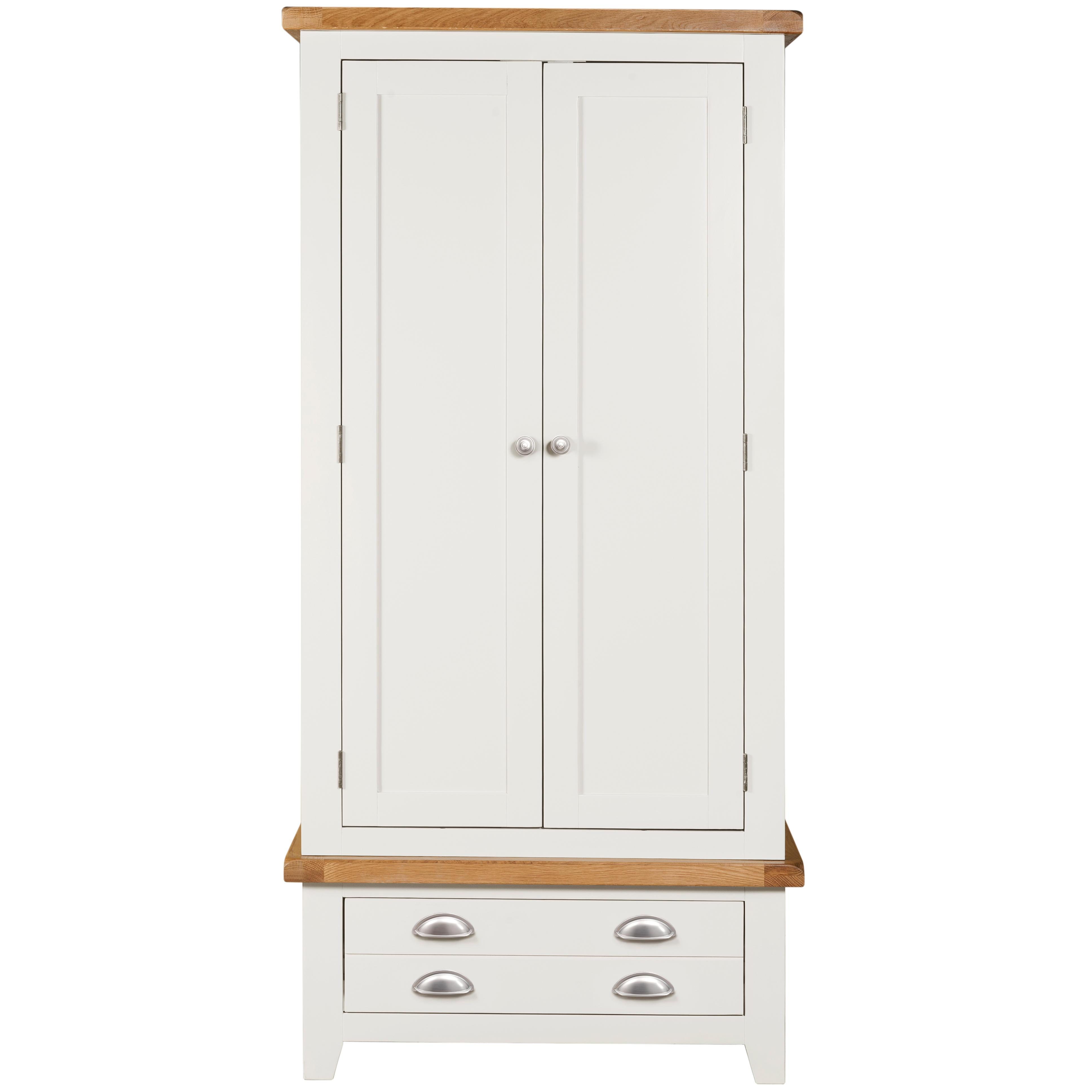 Willow White Double Wardrobe With Drawers The Haven Home Interiors