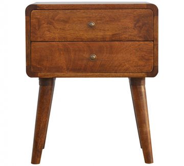 Mango Hill 2 Drawer Curved Bedside