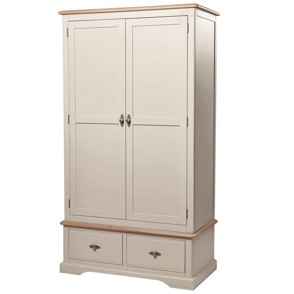 Marseille Putty 2 Door 2 Drawer Wardrobe | The Haven Home Interiors