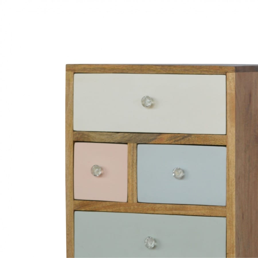 Mango Hill Hand Painted Multi Drawer Bedside Table