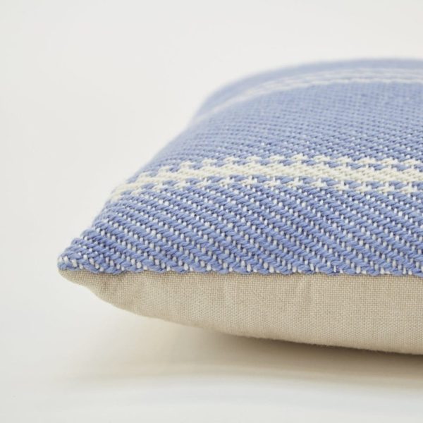 Lightweight Cobalt Oxford Stripe Cushion