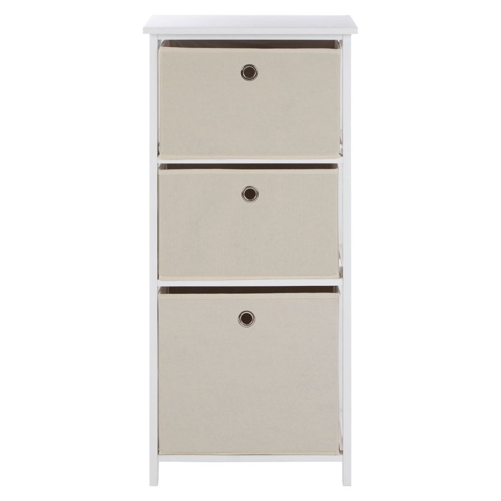 Lando 3 Drawer Natural Fabric Cabinet | The Haven Home Interiors