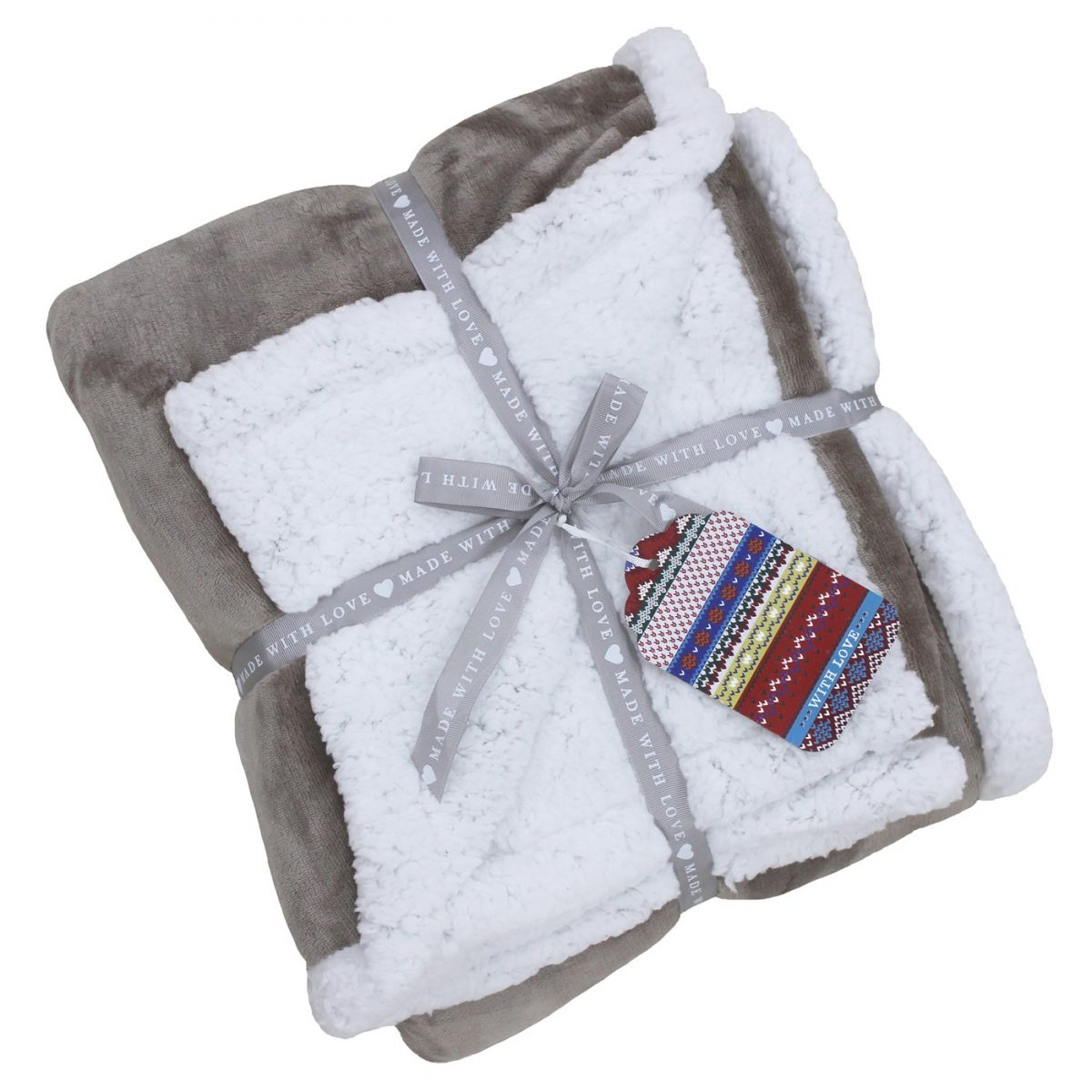 Lux Sherpa Mocha Throw | 100% Polyester | Wool Free Throws