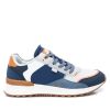 Navy PU Mens Trainer